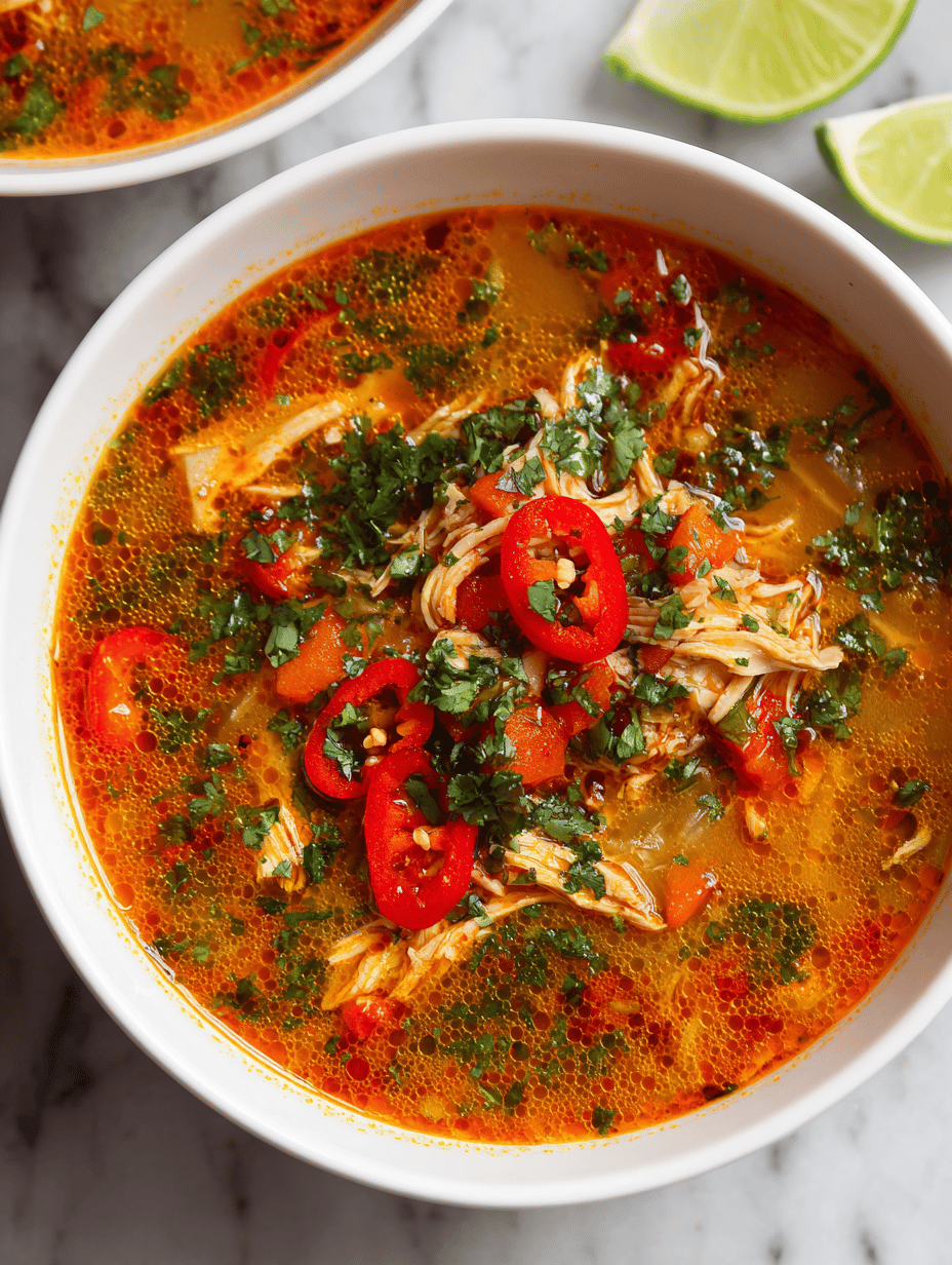 spicy chicken soup recipe